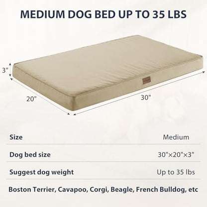 BFPETHOME Outdoor Waterproof Dog Bed for Large Dogs, Washable Cover, 30"