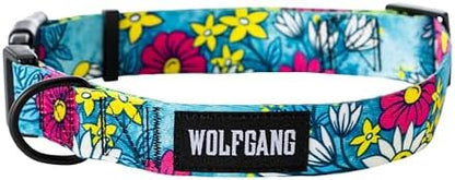 Wolfgang Wide Venture Dog Collar Lazydaisy Print Large