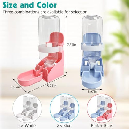 kathson Rabbit Water Bottle, 17oz Hanging Water Fountain Automatic Dispenser No Leak WaterFeeder for Bunny Chinchilla Guinea Pig Hedgehog Ferret