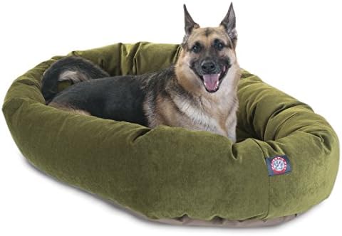 Majestic Pet Micro Velvet Dog Bed, 52 Inch X-Large, Round, Washable, Fern