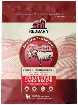 Redbarn Kibble Grain Free Land Recipe, Premium Dog Food, 22 lbs