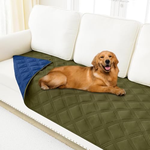 Smiry Waterproof Dog Bed Cover, Reversible Pet Blanket for Sofa Couch