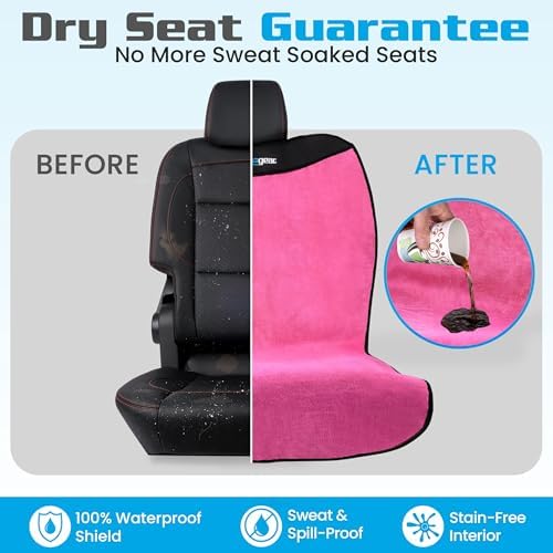 HAPPEGEAR Happeseat Waterproof Car Seat Cover & Protector, Pink