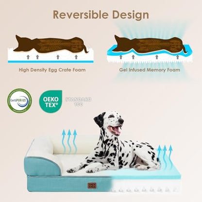 EHEYCIGA Orthopedic Dog Beds Large Sized Dog, Waterproof Washable Pet Bed