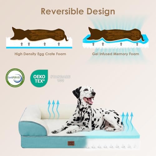 EHEYCIGA Orthopedic XXL Dog Bed, Waterproof Washable XL Big Pet Bed 46"