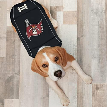 NFL Tampa Bay Buccaneers Puffer Vest for Dogs & Cats, Size Large. Warm, Cozy, and Waterproof Dog Coat, for Small and Large Dogs/Cats. Best NFL Licensed PET Warming Sports Jacket