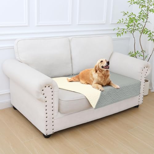 hyha Waterproof Reversible Dog Blanket, Pet Blanket for Sofa Couch