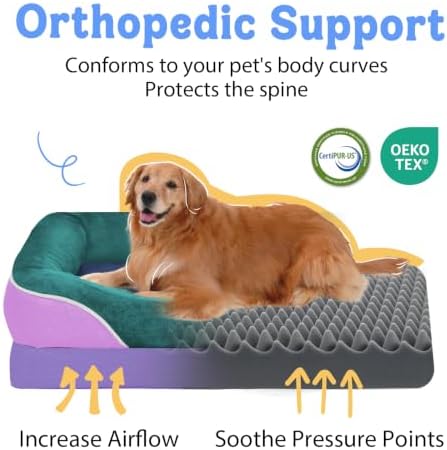 Chez Paw Waterproof Orthopedic XL Dog Bed for Large and Extra Large Dogs