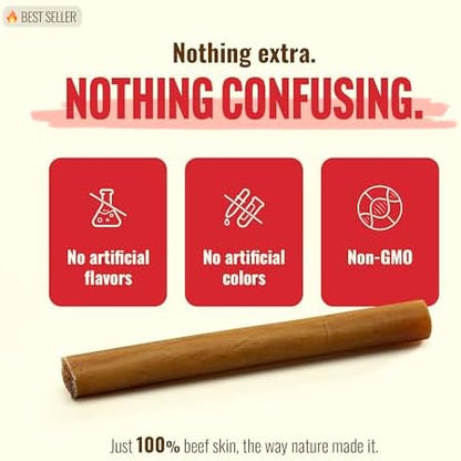 Natural Farm Collagen Sticks 6-Inch Dog Chews - Odor-Free, 95% Natural Collagen Supports Healthy Joints, Skin & Coat - Small, Medium Dogs – Lasts 20% More (6 inch, 5 Pack)