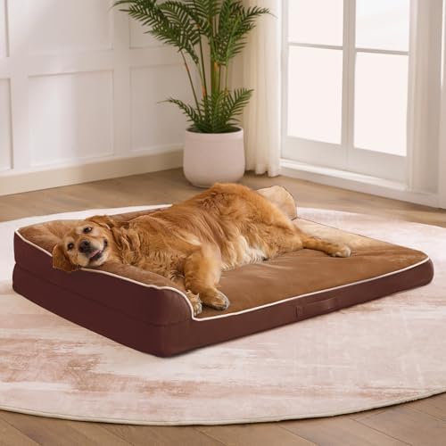 Orthopedic Dog Bed for Medium Size Dog, 36"x27"x6.5", Brown