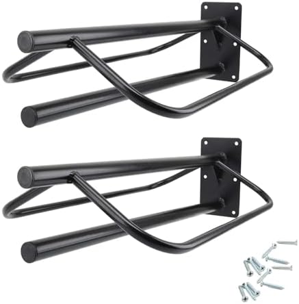 2 Pack Saddle Rack with Pad Bar,Heavy Duty Wall Mounted Saddle Stand Saddle Pad Rack for English Western Saddles Horses Blanket,Black