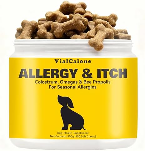 Allergy & Itch for Dogs | Daily Support for Itchy Skin, Immune Health & Seasonal Allergies from Colostrum, Bee Propolis + Probiotics | 150 Soft Chews