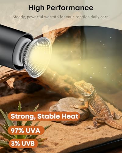 Pawfly 4 Pcs Heat Lamp Bulbs for Reptiles, 50 W UVA UVB Bulb, Reptile Heat Bulb Replacement, Turtle Lamp for Turtle Tank, Turtle Light for Bearded Dragon, Tortoise, Lizard & Chameleon