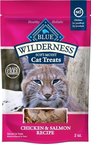 Blue Buffalo Wilderness Chicken & Salmon Soft Cat Treats, Grain-Free, 2 oz