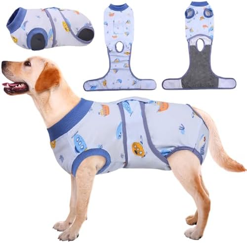 Kuoser Recovery Suit for Dogs Cats, Soft Dog Surgery Suit Female Male Spay