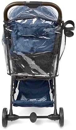 Ingenuity Universal Convenience Stroller Rain Cover, Baby Weather Shield for Rain, Wind & Snow, Fits Most Strollers with Car Seat, Vented Airflow, High Visibility, Easy Install & Storage – Clear