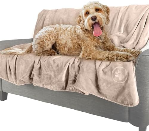 PETMAKER Dog Blanket, Tan, 80” x 100”