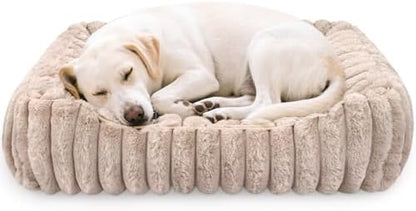 Rectangular Dog Bed, Washable Non-Slip Pet Mat, 28 Inch, Camel