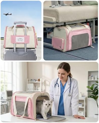 Homespon 34.5L Soft-Sided Cat Dog Carrier, Airline Approved Pet Bag