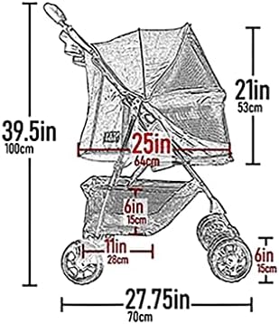 Pet Gear No-Zip Happy Trails Pet Stroller for Cats/Dogs, Pine Green