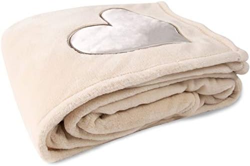 Pavilion Gift Company The Comfort Blanket 19514 Faith Hope Plush Throw Blanket, White, 50 Inch x 60 Inch