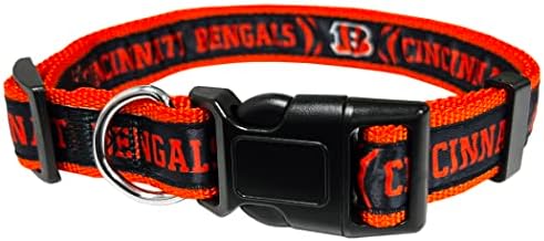 Pets First NFL Cincinnati Bengals Licensed PET COLLAR, Medium - Heavy-Duty, Strong, and Durable Dog Collar. Available in 31 Football Teams and 4 Sizes