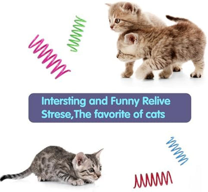 24PCS 12Colors Cat Spring Toys for Indoor Cats