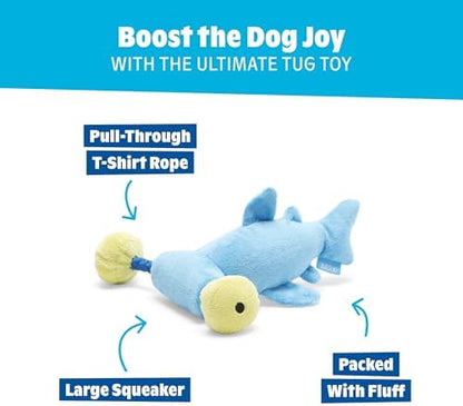BarkBox Hammerin' Hank the Shark Dog Toy - Toy for Small to Medium Dogs