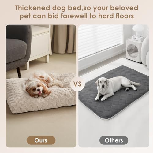 EHEYCIGA XXL Dog Bed 47x29 Inch, Extra Large Pet Beds for Dogs, Beige
