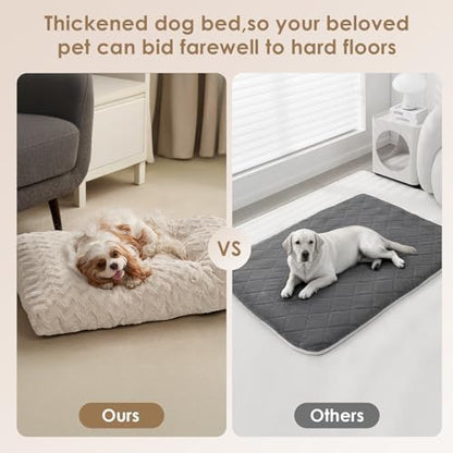 EHEYCIGA Washable Dog Beds for Small Dogs, 23x18 Inch Pet Bed, Beige