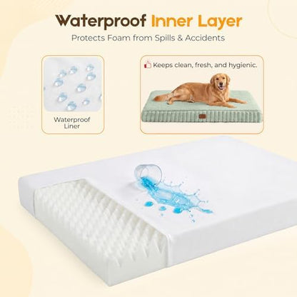 Orthopedic Dog Bed for XXL Dog, Waterproof Washable Pet Bed for Crate