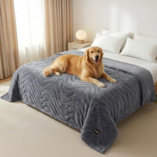 Waterproof Dog Blanket for Couch & Bed, Double-Sided Washable Pet Blanket