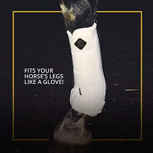 Kavallerie Classic Tendon Boots, Impact-Absorbing Material, Breathable & Evenly Distribute Pressure, Protect Tendon and Ligaments, Anti-Slip, Anti- Sore and Moisture Repellant Show Jumping Boots