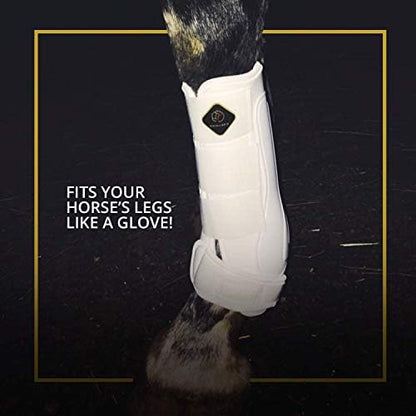 Kavallerie Classic Tendon Boots, Impact-Absorbing Material, Breathable & Evenly Distribute Pressure, Protect Tendon and Ligaments, Anti-Slip, Anti- Sore and Moisture Repellant Show Jumping Boots