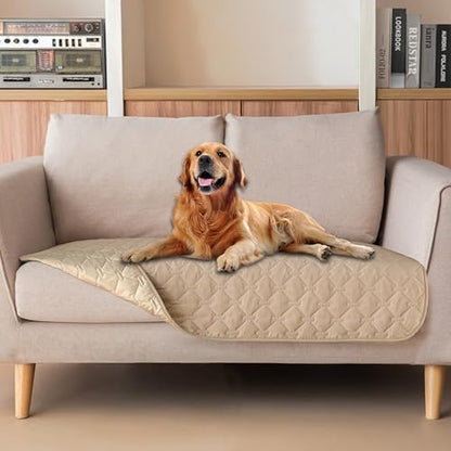 gogobunny Waterproof Loveseat Cover, Reversible Dog Cat Blanket for Couch