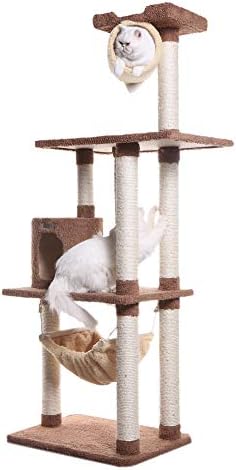 Armarkat 70" Cat tree With Scratch posts, Real Wood Cat House For Cats & Kittens, X7001