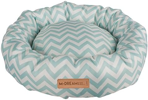 Blue & White Round Cushion by TASMANIA