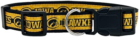 Pets First Collegiate PET Collar New Version Iowa Hawkeyes Dog Collar, Size Small. Best Sports Team Color for Dogs & Cats. A Shiny & Colorful Dog & Cat Collar Licensed by The NCAA
