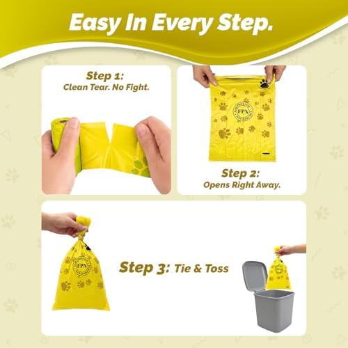 Dog Poop Bags Lemon Scented 16 Rolls 240 Count Biodegradable Pet Waste Bags Leak Resistant with Fresh Lemon Scent Fit Most Dispensers for Small & Large Dogs