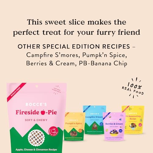 Bocce's Bakery Fireside Apple Pie Flavor Soft & Chewy Dog Treats, 6 oz