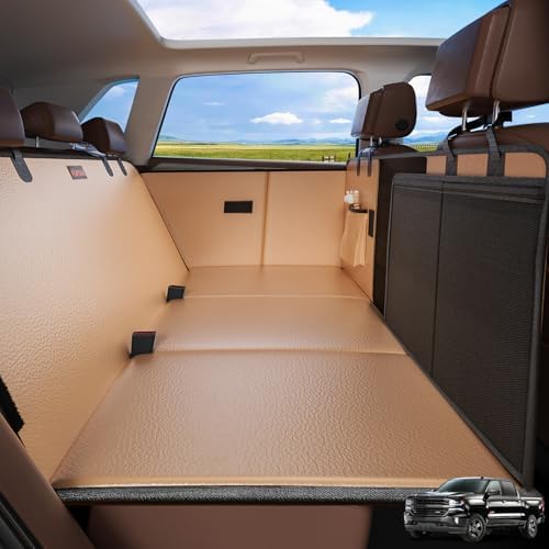 FURTIME XL Back Seat Extender for Dogs, Hard Bottom Seat Cover for Truck