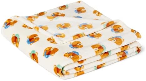 Amazon Basics Kids Fleece Blanket, Ultra-Soft Lightweight Throw for Children, Premium for Warmth, 50 x 60 Inches, Woodland Bears