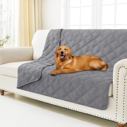 Smiry Waterproof Dog Bed Cover, Reversible Pet Blanket for Sofa Couch