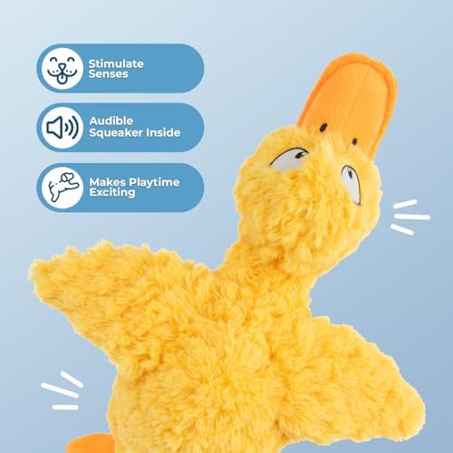 Best Pet Supplies Squeaky Plush Dog Toy - Ducky Doodle, Small