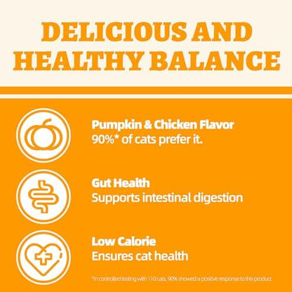 Wellix 29.45 oz Healthy Cat Treats Pumpkin Flavor for Sensitive Stomachs