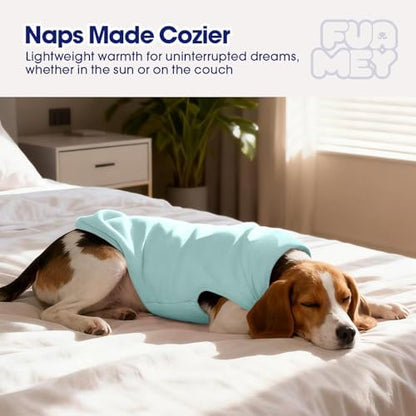 FUAMEY Dog Fleece Vest for Large Dogs,Warm Stretchy Dog Sweatshirts Pullover with Leash Hole Dogs Sweater Soft Pet Turtleneck Cozy Pet Vest Lightweight Sleeveless Blue XL