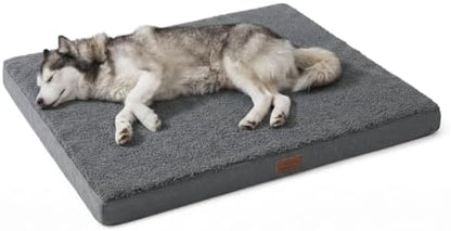 Bedsure XXL Dog Bed, Giant Pet Bed with Washable Cover, 53"x36" Dark Grey