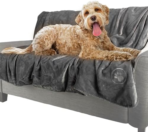 PETMAKER Water-Resistant Dog Blanket, Gray, 60” x 80”