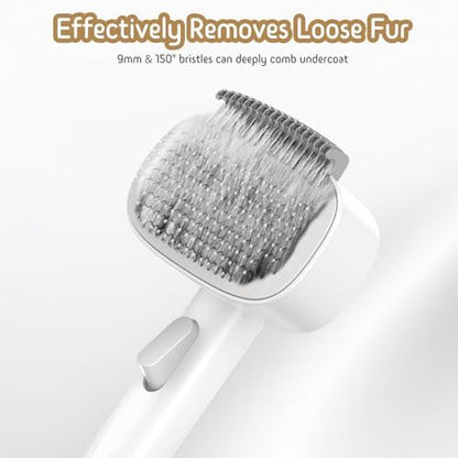 Dog & Cat Brush for Shedding, 2-in-1 Self Cleaning Deshedding Brush