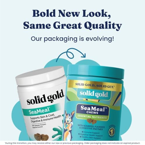 Solid Gold Dog Vitamins, Multivitamin Chews for Immune & Skin, 120ct